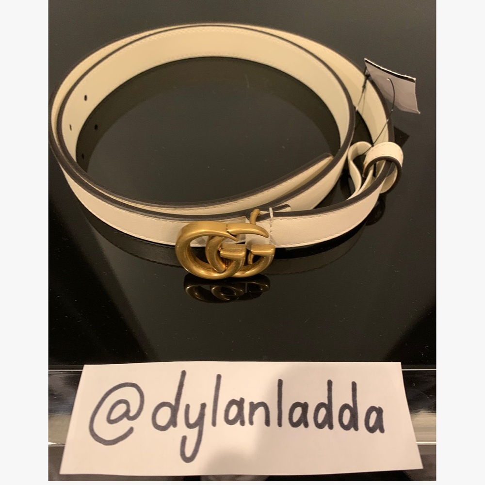 Gucci Leather belt with Double G buckle
